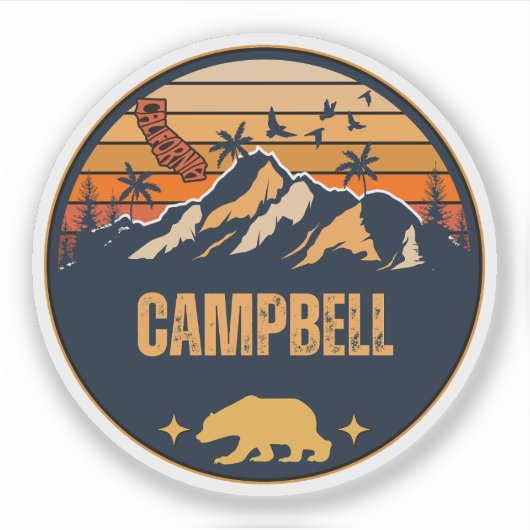 Campbell, Californië Sticker (Voorkant)