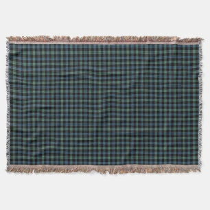 Campbell Clan Ancient Light Blue en Green Tartan Deken