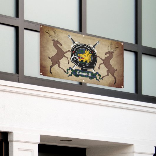 Campbell Clan Badge 3x5 Spandoek (Buitenkant Gebouw)