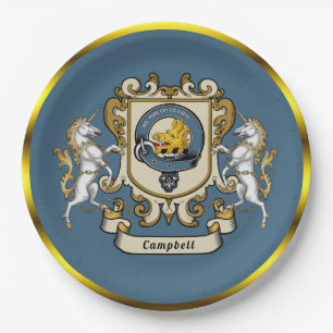 Campbell Clan Badge Blau Gepersonaliseerde Papiere Papieren Bordje