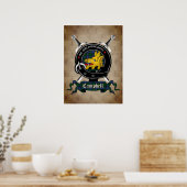 Campbell Clan badge Crossed Swords Poster 18x24 (Keuken)