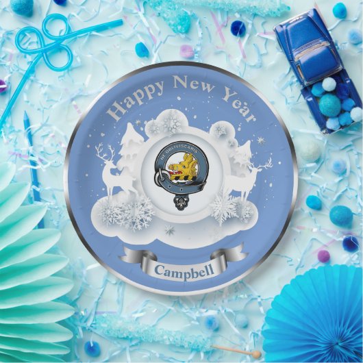 Campbell Clan Badge Gepersonaliseerde Winter Papieren Bordje (Feest)