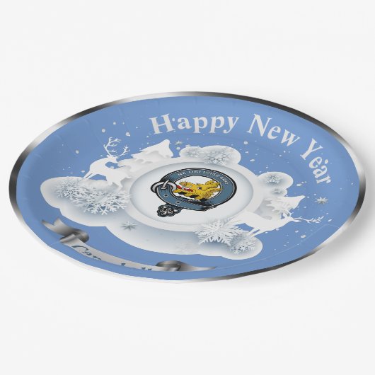 Campbell Clan Badge Gepersonaliseerde Winter Papieren Bordje (Gekanteld)