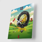 Campbell Clan Badge Golf Vierkante Klok (Hoek)