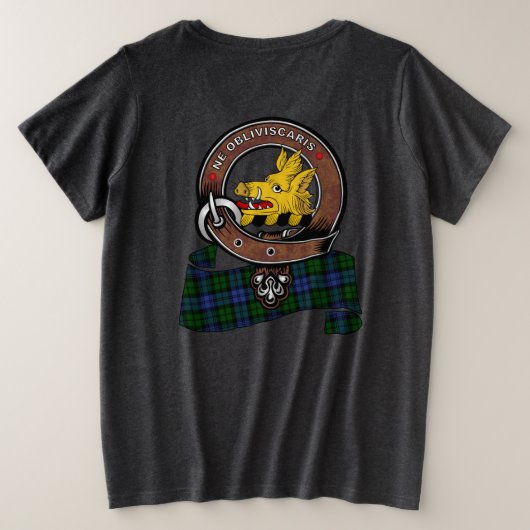 Campbell Clan Badge Grote Maat T-shirt (Design achterkant)