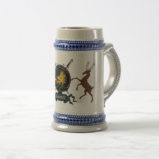 Campbell Clan Badge Stein Bierpul (Voorkant rechts)