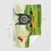 Campbell Clan Badge & Tartan Aangepast Golfhanddoek (Insitu)