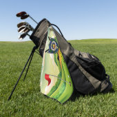 Campbell Clan Badge & Tartan Aangepast Golfhanddoek (Groen)