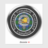 Campbell Clan Badge & Tartan Aangepast Sticker (Vel)