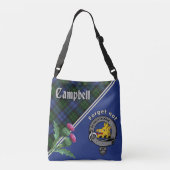 Campbell Clan Badge & Tartan Crossbody Tas (Achterkant)