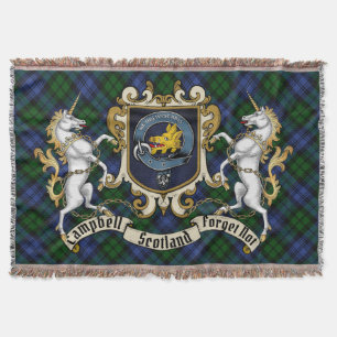 Campbell Clan Badge & Tartan Deken