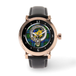 Campbell Clan Badge & Tartan Horloge