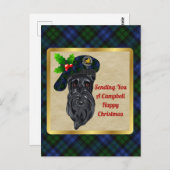 Campbell Clan Badge & Tartan Kerstmis Briefkaart (Voorkant / Achterkant)