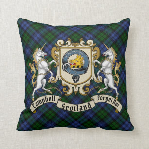 Campbell Clan Badge & Tartan Kussen