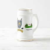 Campbell Clan Badge & Tartan Persoonlijk Golf Bierpul (Voorkant rechts)