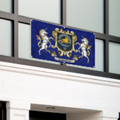 Campbell Clan Badge & Tartan Spandoek (Buitenkant Gebouw)