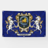 Campbell Clan Badge & Tartan Spandoek (Horizontaal)