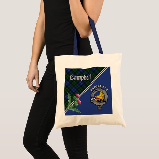 Campbell Clan Badge & Tartan Tote Bag (Voorkant (product))