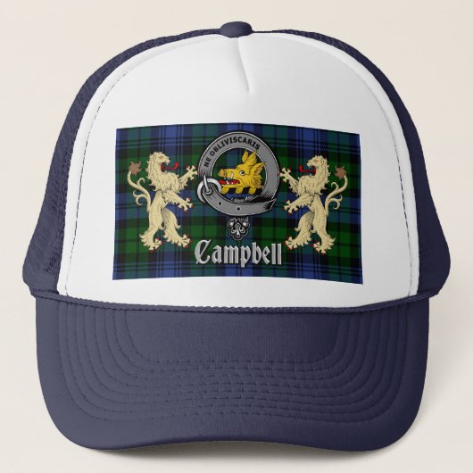 Campbell Clan Badge & Tartan Trucker Pet (Voorkant)
