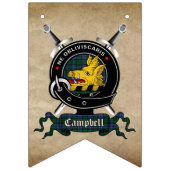 Campbell Clan Badge & Tartan Vlaggenlijn Vlaggetjes (Derde vlag)