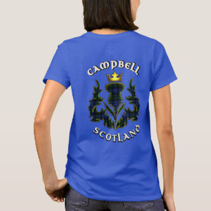 Campbell Clan Badge & Tartan w/Motto T-shirt