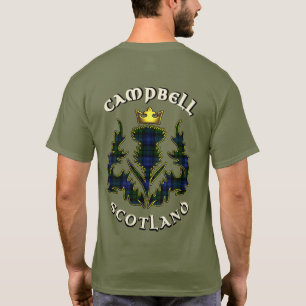 Campbell Clan Badge & Tartan w/Motto T-shirt