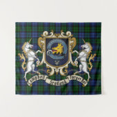 Campbell Clan Badge & Tartan Wandkleed (Voorkant (horizontaal))