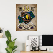 Campbell Clan Badge W/Crossed Swords Poster (Thuiskantoor)