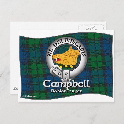 Campbell Clan Briefkaart (Voorkant / Achterkant)