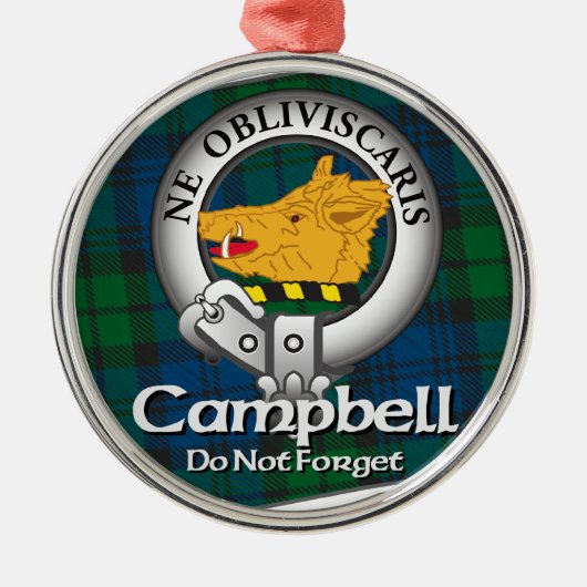 Campbell Clan Metalen Ornament (Voorkant)