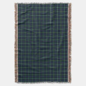 Campbell Clan Navy Blauw en Groen Tartan Deken (Voorkant Verticaal)