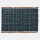 Campbell Clan Navy Blauw en Groen Tartan Deken (Voorkant)