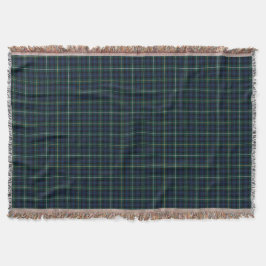 Campbell Clan Navy Blauw en Groen Tartan Deken