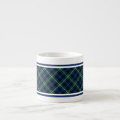 Campbell Clan Navy Blauw Schotse Tartan Espresso Kop (Voorkant)