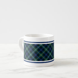 Campbell Clan Navy Blauw Schotse Tartan Espresso Kop