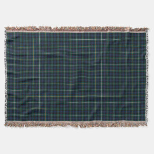 Campbell Clan Navy Blue en Green Tartan Deken