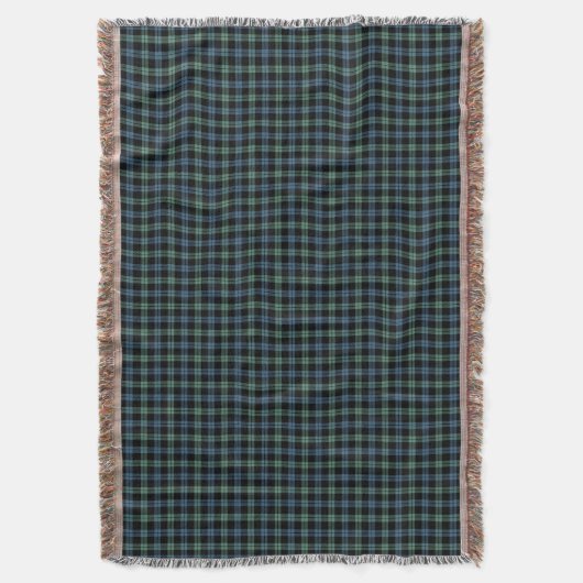 Campbell Clan Oude Lichtblauw en Groene Tartan Deken (Voorkant Verticaal)