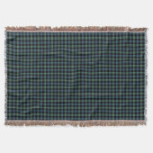 Campbell Clan Oude Lichtblauw en Groene Tartan Deken (Voorkant)