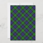 Campbell Clan Tartan Black Watch Bruiloft Kaart (Achterkant)
