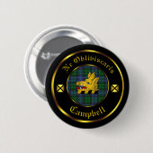 Campbell Clan & Tartan Button (Voorkant /achterkant)