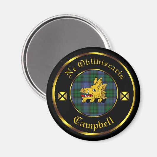 Campbell Clan & Tartan Magnet (Voorkant / Achterkant)