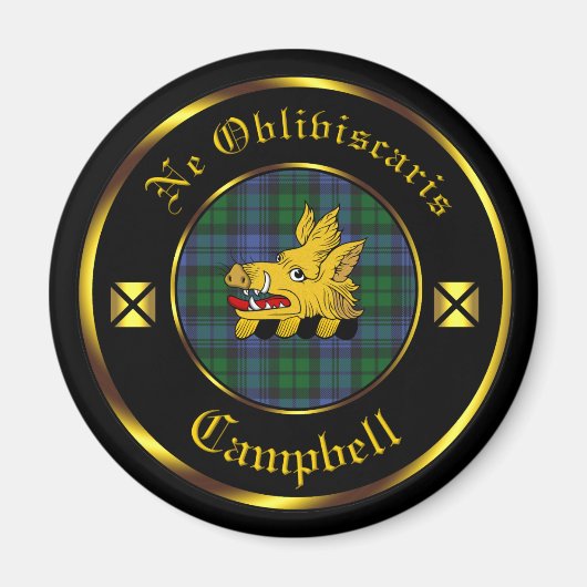 Campbell Clan & Tartan Magnet (Voorkant)