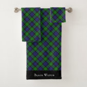 Campbell Clan Tartan Pset Black Watch Bad Handdoek (Insitu)