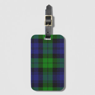 Campbell Clan Tartan Pset Black Watch Bagagelabel