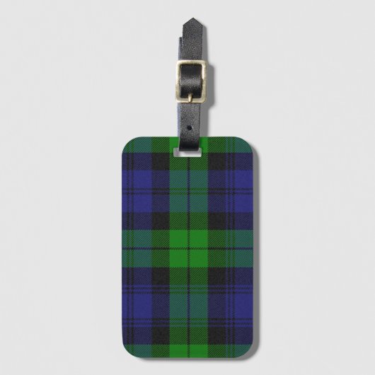Campbell Clan Tartan Pset Black Watch Bagagelabel (Voorkant (verticaal))