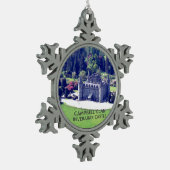 Campbell Clan's Inveraray Castle, Schotland Tin Sneeuwvlok Ornament (Links)