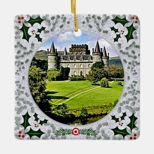 Campbell Clan's Inveraray Castle Xmas Keramisch Ornament (Voorkant)