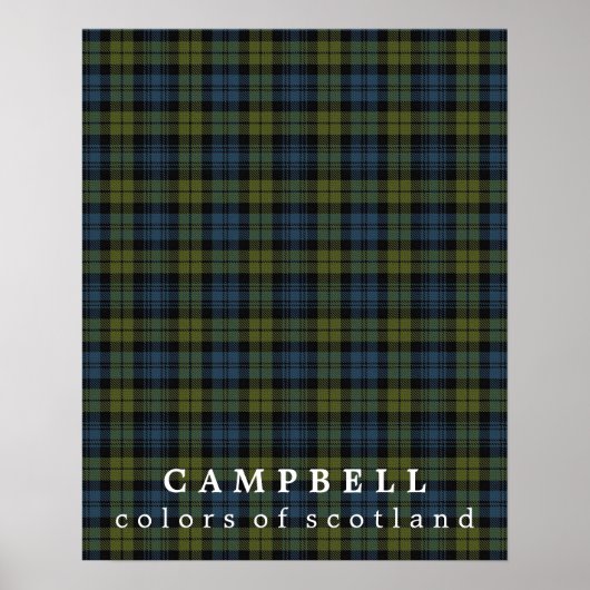 Campbell Colors of Scotland Tartan Poster (Voorkant)