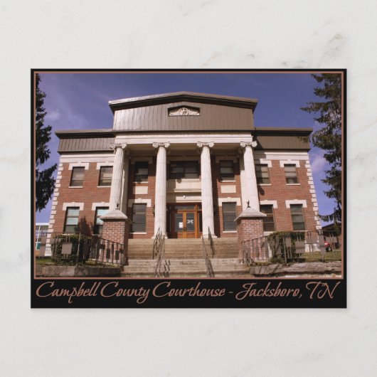 Campbell County Courthouse - Jacksboro, TN Briefkaart (Voorkant)