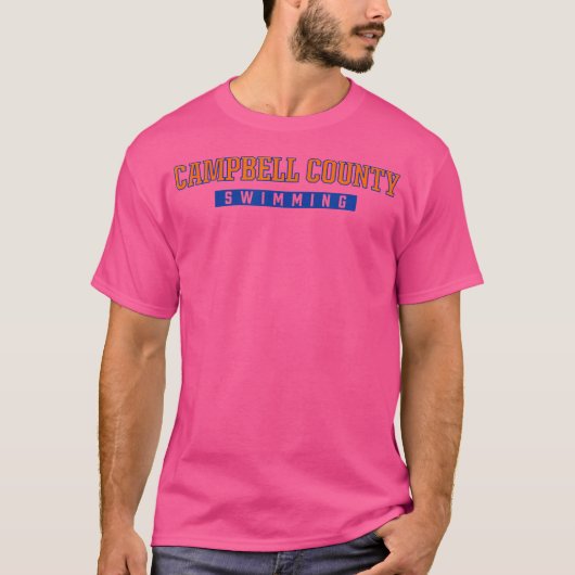 Campbell County High School Zwemmen T-shirt (Voorkant)